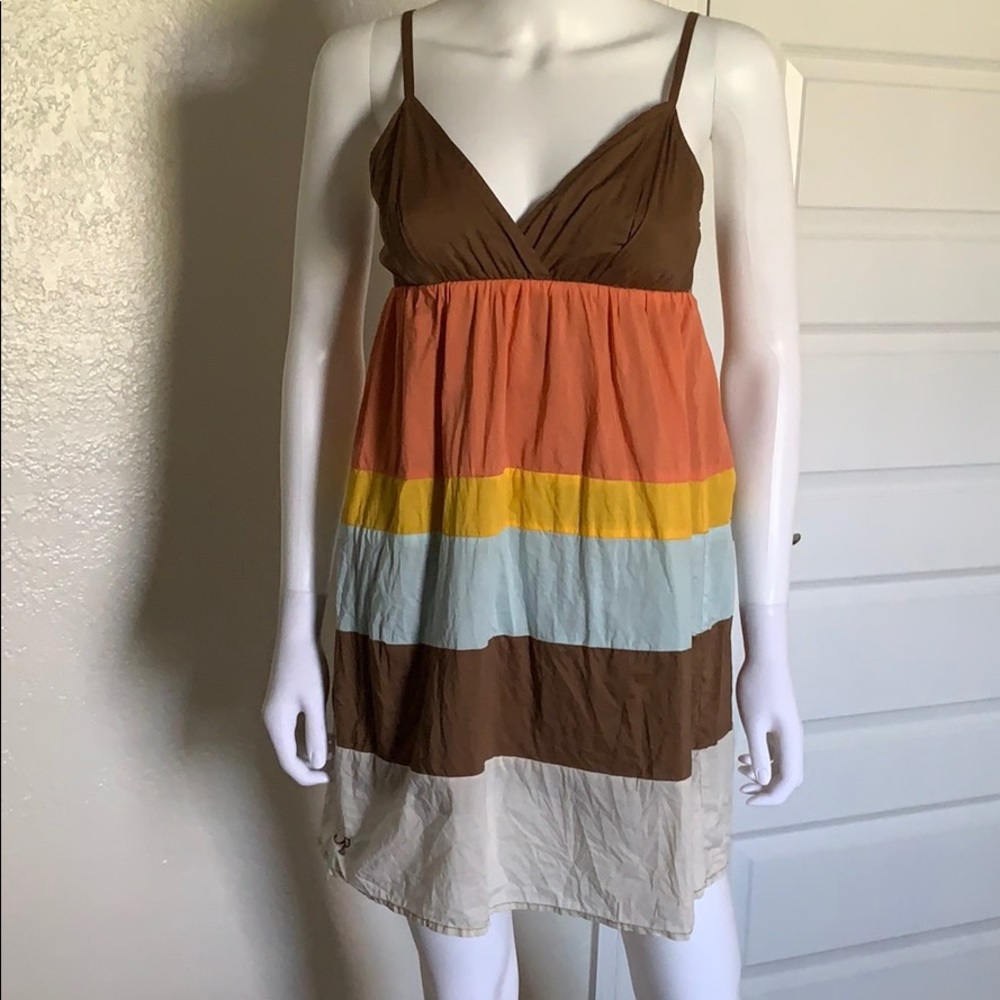 OP Brown & Orange Sun Dress